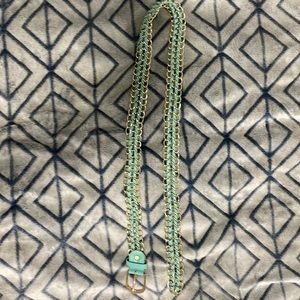 Tin and turquoise chain belt